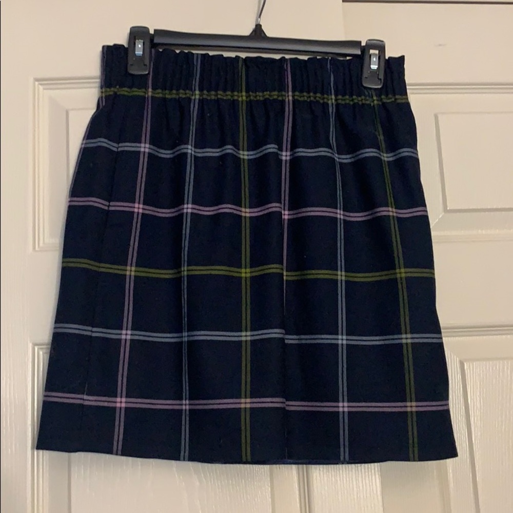 J CREW WINDOWPANE MINI SKIRT